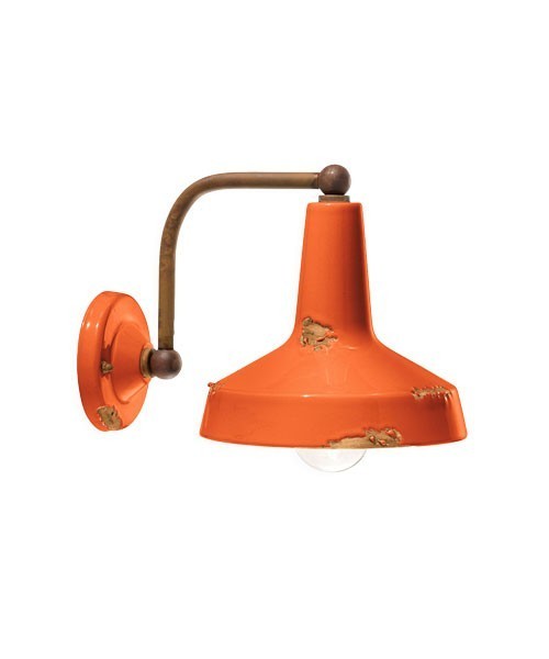 FERROLUCE Vintage C1420\R Lampada da parete in Ceramica 7 colori