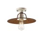 FERROLUCE Grunge C1434\R Lampada da soffitto in Ceramica e Ferro