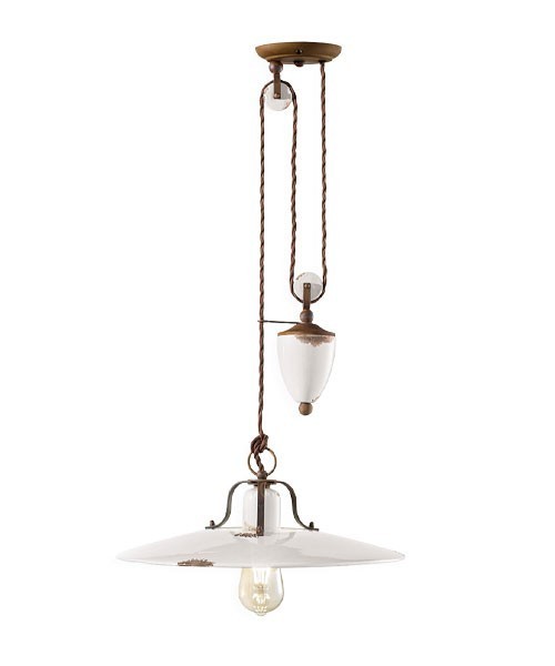 FERROLUCE Country C1446\R Lampada a sospensione in Ceramica 6 colori