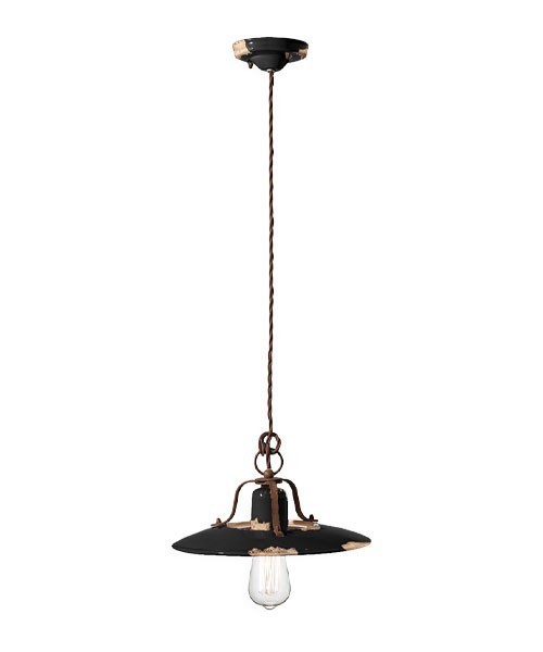 FERROLUCE Country C1442\R Lampada a sospensione in Ceramica 8 colori