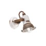 FERROLUCE Loft C1675\R Faretto da parete in Ceramica e Ferro