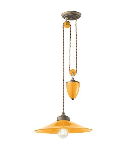 FERROLUCE Colors C1632\R Lampada a sospensione in Ceramica 5 colori