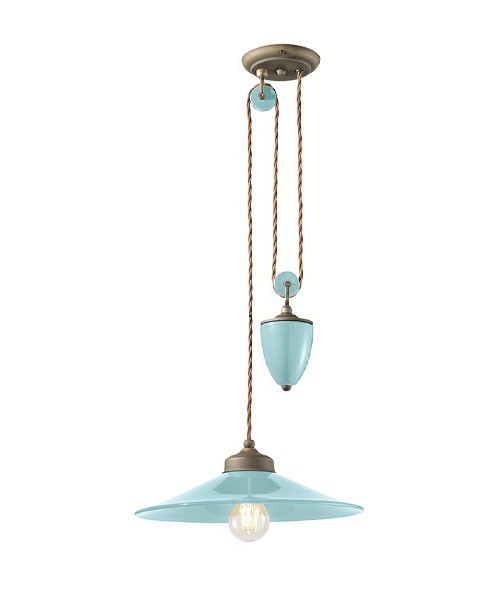 FERROLUCE Colors C1632\R Lampada a sospensione in Ceramica 5 colori