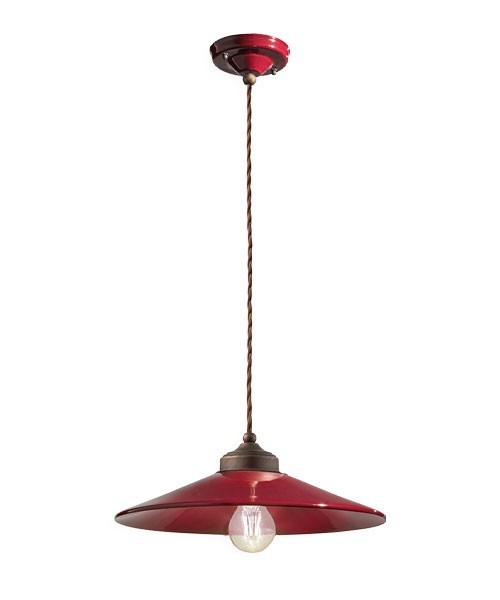 FERROLUCE Colors C1631\R Lampada a sospensione in Ceramica 5 colori