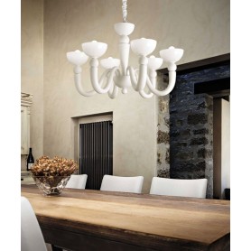 IDEAL-LUX Bon bon SP6 Lampada a sospensione bianco