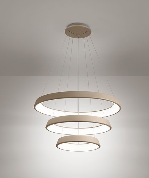 AFFRALUX Anelli Diodi 2051 Lampada a sospensione a Led D. 40cm - 60cm - 80cm 2 Colori