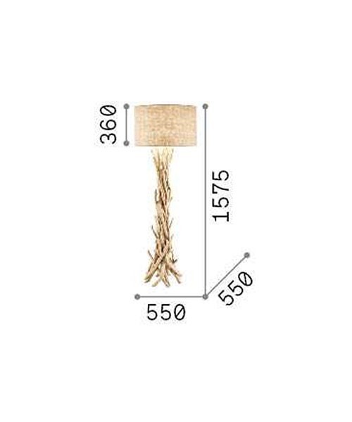 Lampada artigianale in legno con lampadina prismatica - Per la casa