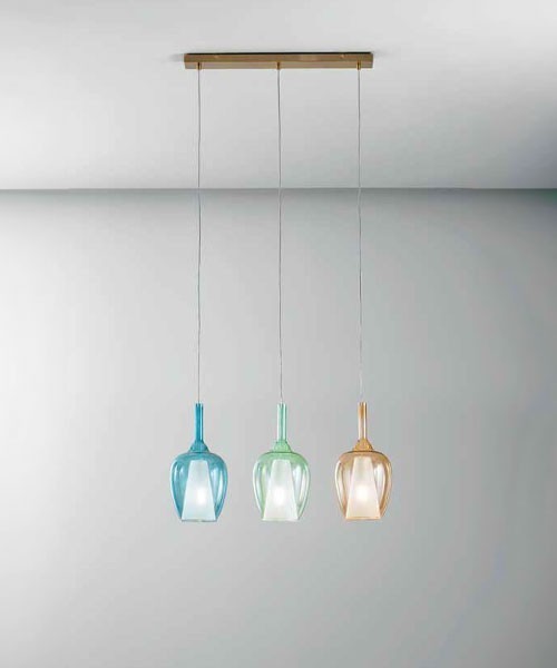 GEA LUCE Ofelia S/10 Lampada a Sospensione in vetro 7 Colori