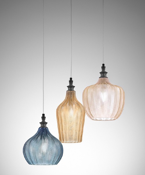 GEA LUCE Cleofe S/3 Lampada a Sospensione in vetro 3 Colori