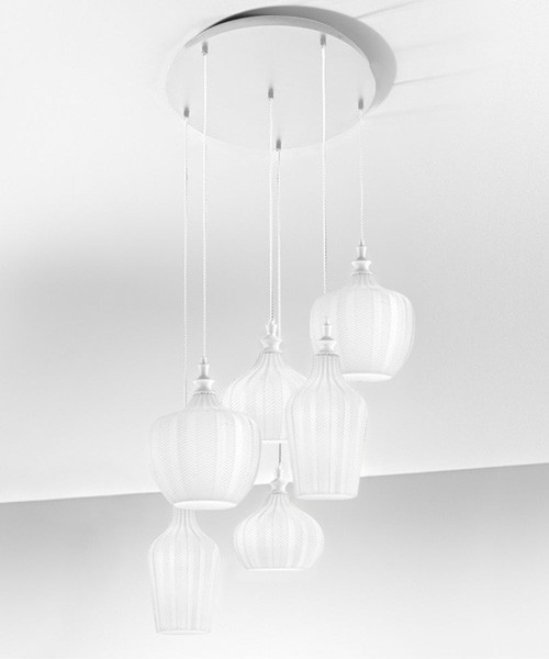 GEA LUCE Cleofe S/6 Lampada a Sospensione in vetro 2 Colori