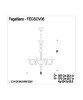Mazzega1946 Fegalliano Pendant lamp in crystal color White/Black