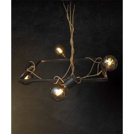 BRG Firenze Magneto 4 Luci Lampadario Quadrato 2 Finiture