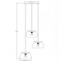 LUCIDE Jessica Suspension lamp 3 Lights