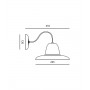 TOSCOT Spoleto 1230 Outdoor wall lamp 4 Colors