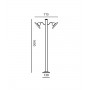 TOSCOT Spoleto 1234/165 Outdoor floor lamp 2 Lights 4 Colours