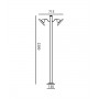 TOSCOT Spoleto 1234/220 Outdoor floor lamp 2 Lights 4 Colours