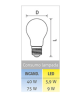 DAYLIGHTITALIA Led Filament White G125 E27 9w