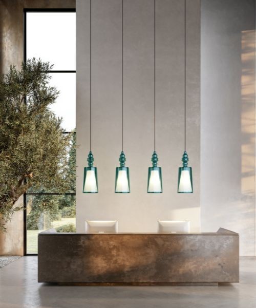 KARMAN AlibaGlass SE316A Glass Suspension Lamp 5 Colors