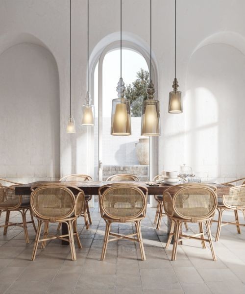 KARMAN AlibaGlass SE316C Lampada a Sospensione In Vetro 5 Colori