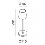 GEA LED Gls030 Lampada da Tavolo Ricaricabile da Esterno LED 3000K 3 Colori