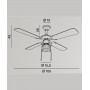 PERENZ Gemini 7064 E27 Ceiling Fan 4 Colors