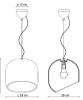 FERROLUCE Ayrton C2550\D Ceramic pendant lamp 4 colors