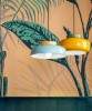 FERROLUCE Maracanà C2741\D Pendant lamp ceramic and glass 2 colors