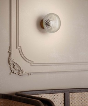 IL FANALE Bloom 279.05 Brass and glass wall lamp