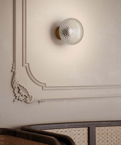 IL FANALE Bloom 279.05 Lampada da parete in ottone e vetro