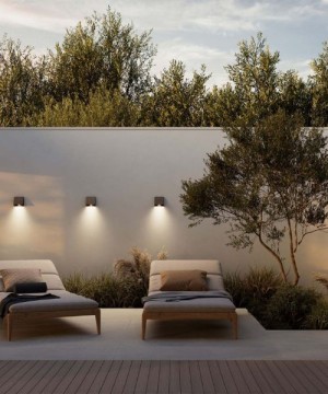 IL FANALE Mask 298.02 Squared shape dark brass wall lamp