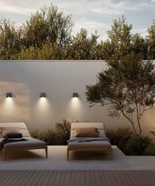 IL FANALE Mask 298.02 Squared shape dark brass wall lamp