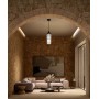 IL FANALE La Spazio 332.01 iron and glass pendant lamp with chain