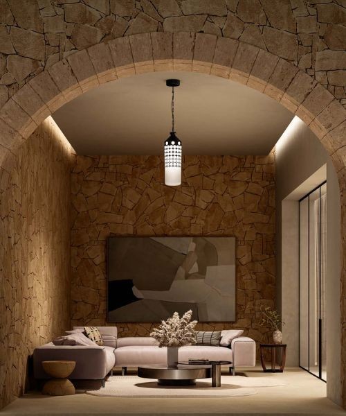 IL FANALE La Spazio 332.01 iron and glass pendant lamp with chain
