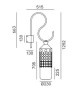 IL FANALE La Spazio 332.04 Iron and glass wall lamp