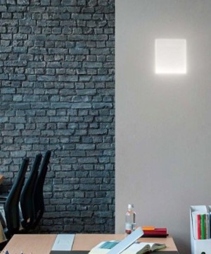 ISYLUCE Gypsos 844 Lampada da parete segnapasso in gesso da incasso