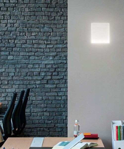 ISYLUCE Gypsos 844 Lampada da parete segnapasso in gesso da incasso