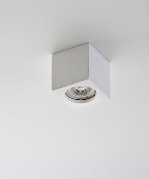 ISYLUCE Gypsos 820 paintable gypsium cubic ceiling lamp