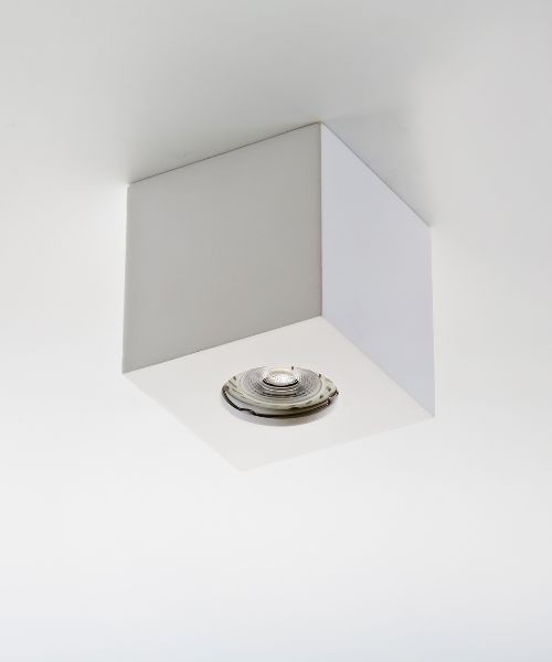 ISYLUCE Gypsos 821 Lampada da soffitto cubica in gesso tinteggiabile