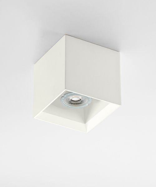 ISYLUCE Gypsos 824 Lampada da soffitto cubica in gesso tinteggiabile