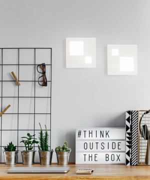 AFFRALUX Checker board 400 Lampada da parete/soffitto in alluminio 2 colori