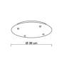 SIKREA BASE/4L 4-light ceiling rose for pendants with 220v lamp holders