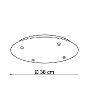 SIKREA BASE/4L Rosone 4 punti luce per sospensioni con Portalampade a 220v