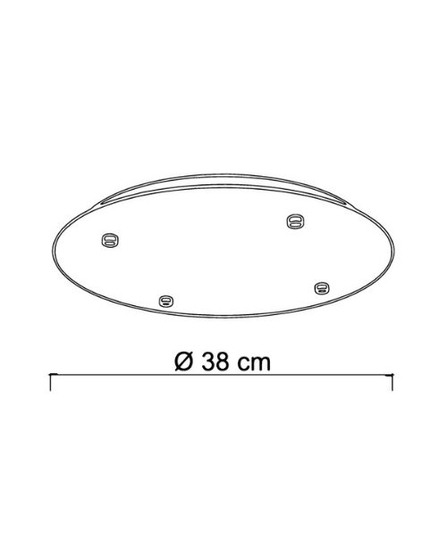 SIKREA BASE/4L 4-light ceiling rose for pendants with 220v lamp holders
