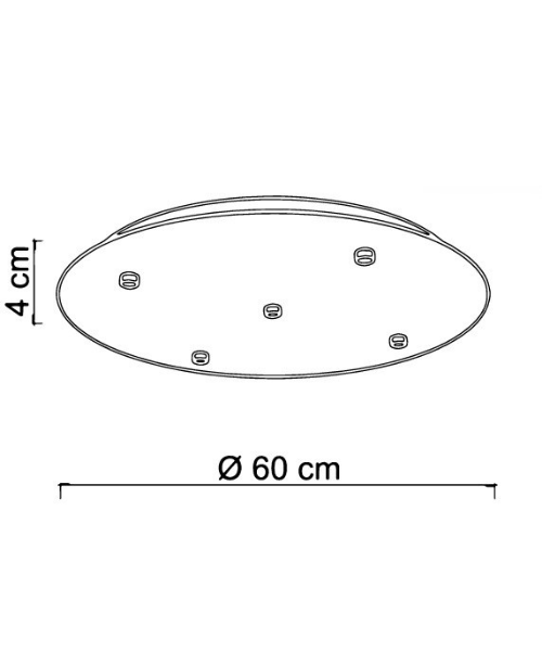 SIKREA BASE/5L 5-light ceiling rose for suspension lamps with 220v lamp holders