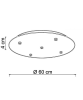 SIKREA BASE/5L 5-light ceiling rose for suspension lamps with 220v lamp holders