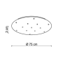 SIKREA BASE/13L 13-light ceiling rose for suspension lamps with 220v lamp holders