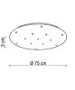 SIKREA BASE/13L 13-light ceiling rose for suspension lamps with 220v lamp holders