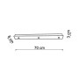 SIKREA BASE/3RE Rosone 3 punti luce per Sospensioni con portalampade a 220v