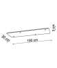 SIKREA BASE/4RE 4-light ceiling rose for suspension lamps with 220v lamp holders
