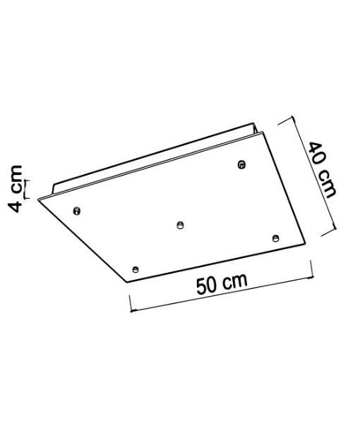 SIKREA BASE/5RE Rosone 5 punti luce per Sospensioni con portalampade a 220v